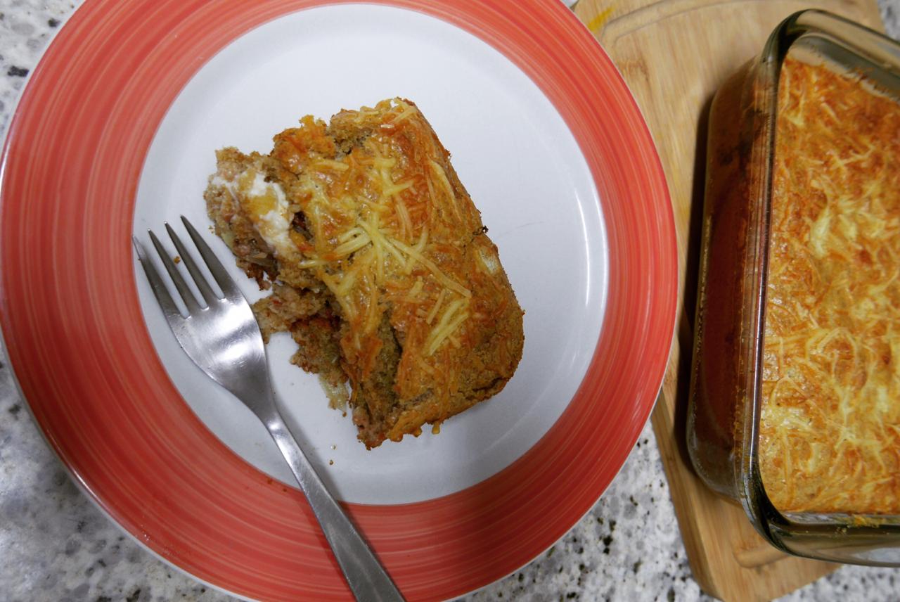 Torta de liquidificador integral de sardinha